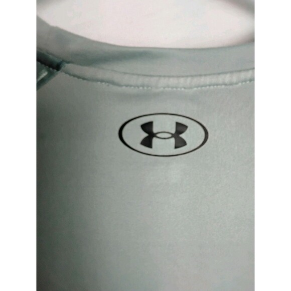 Men's Medium Under Armour  UA Tech 2.0 printed short sleeve gray blue and white - Picture 5 of 6